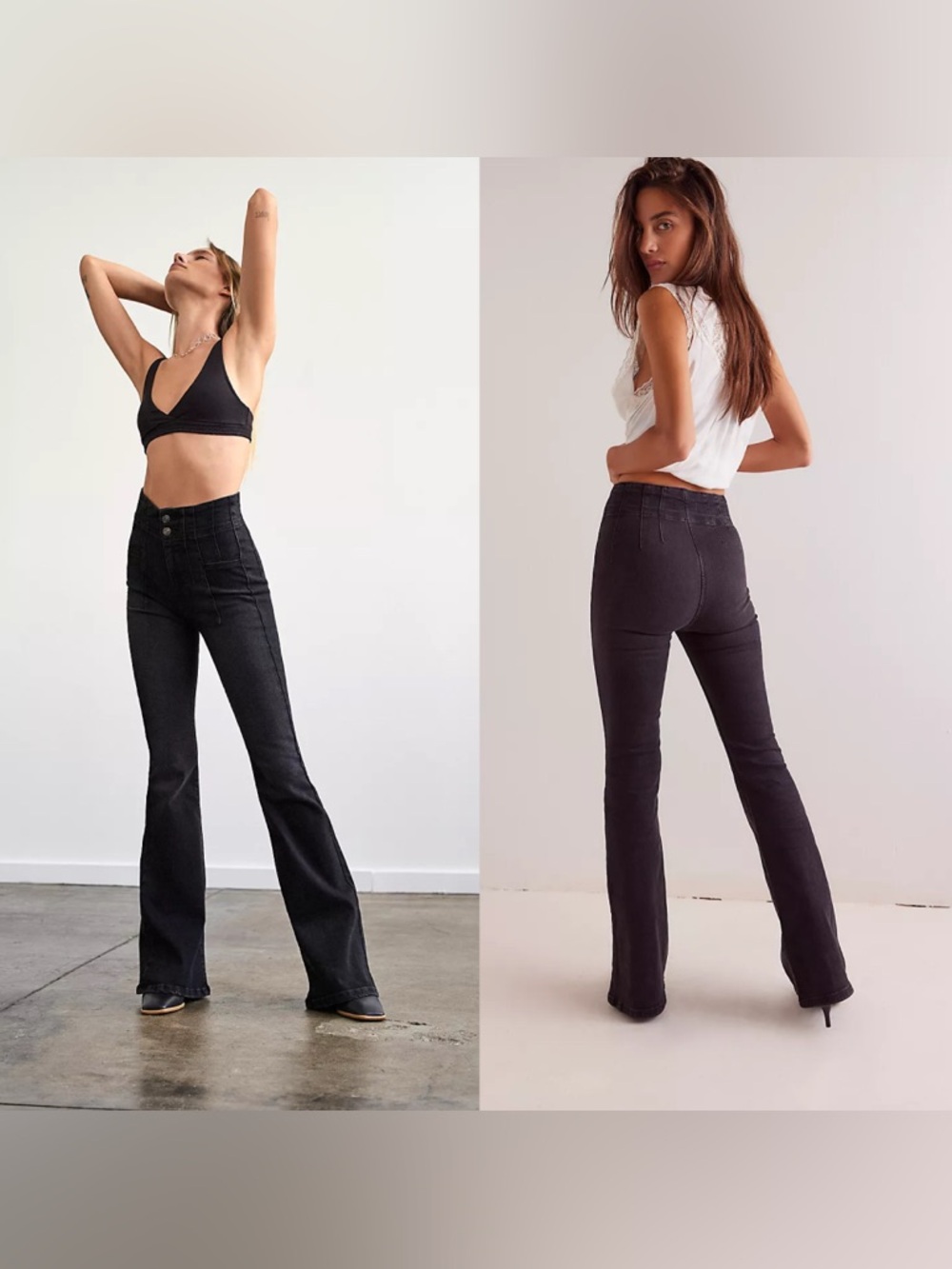 Free People We The Free Jayde Flare Corduroy Pant Size 29 Black